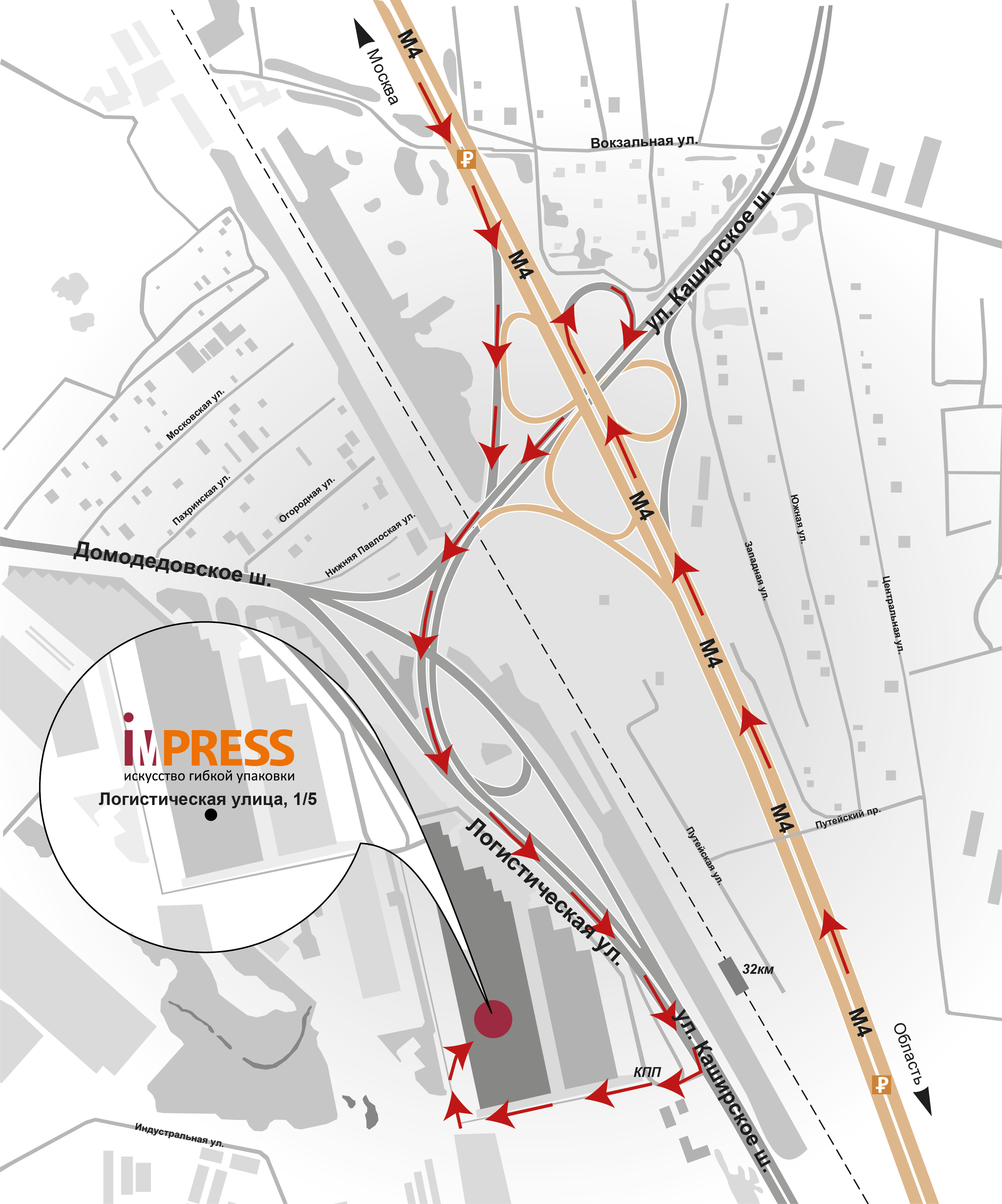Схема проезда «ИМПРЕСС АРТ»